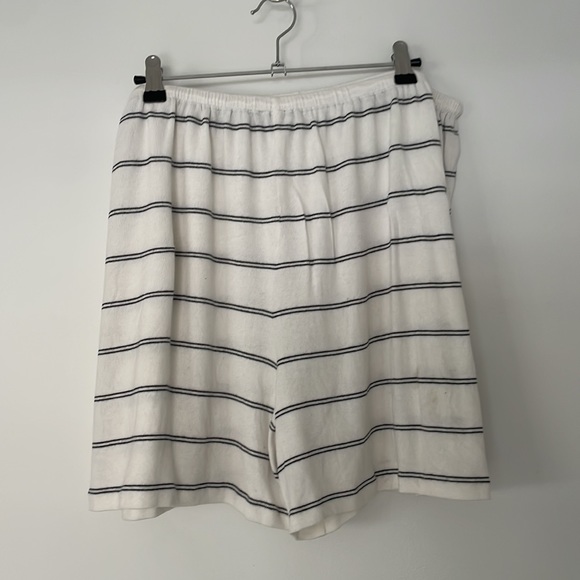Vince Stripe 2 pc Set Sweater Knit Summer Shorts / Top black and white XL - Picture 13 of 14